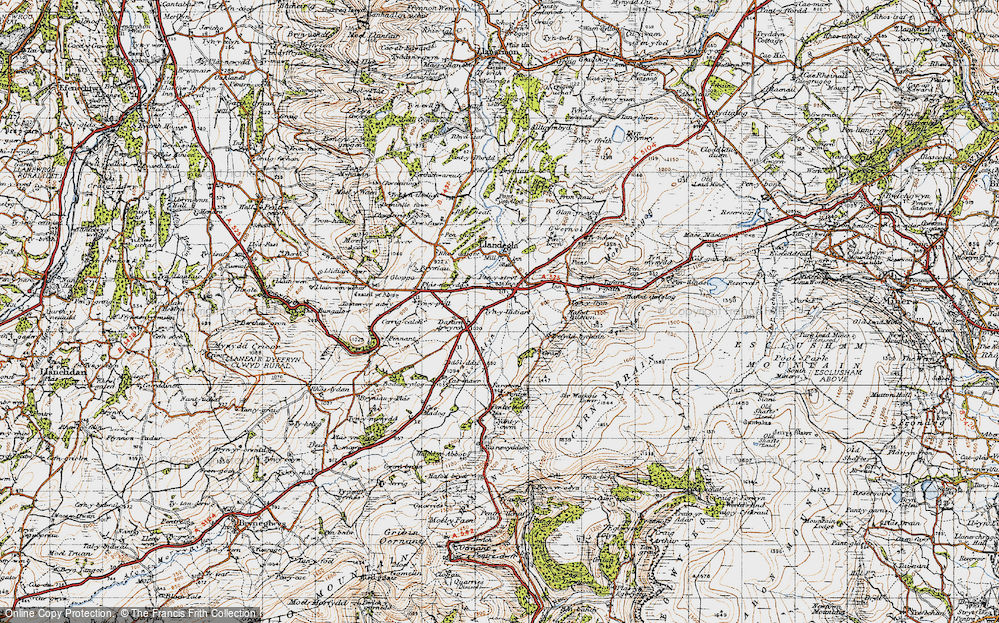 Old Map of Historic Map covering Bodanwydog in 1947