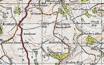 Old map of Pen-y-wern in 1947