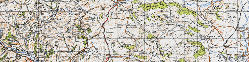Old map of Pen-y-wern in 1947