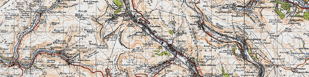 Old map of Pen-yr-englyn in 1947