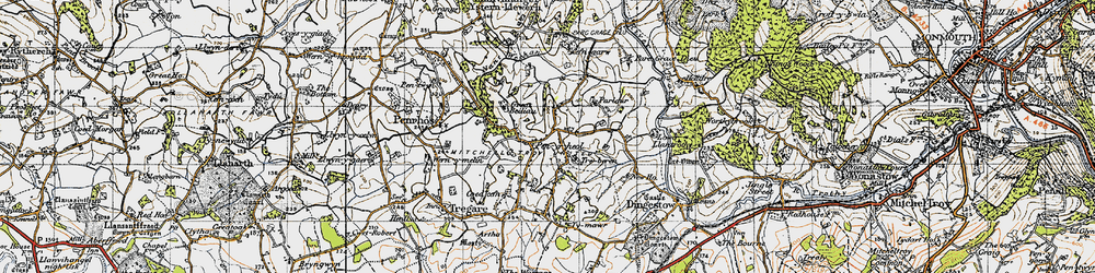 Old map of Pen-yr-heol in 1946