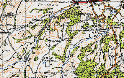 Old map of Penarron in 1947