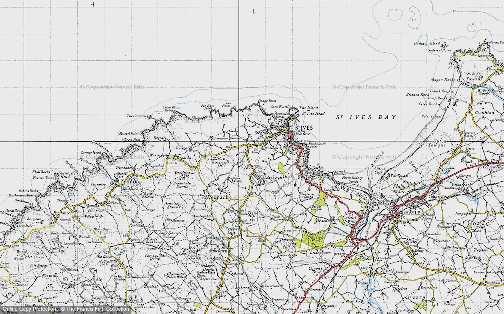 Old Map of Historic Map covering Bussow Resr in 1946