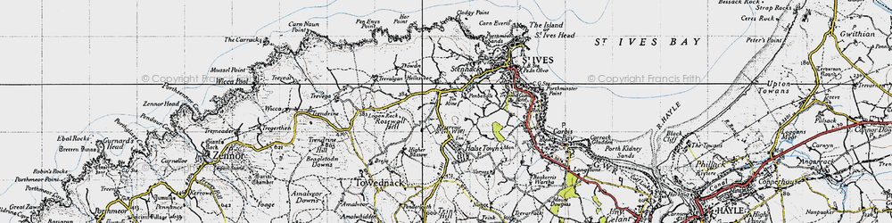 Old map of Bussow Resr in 1946