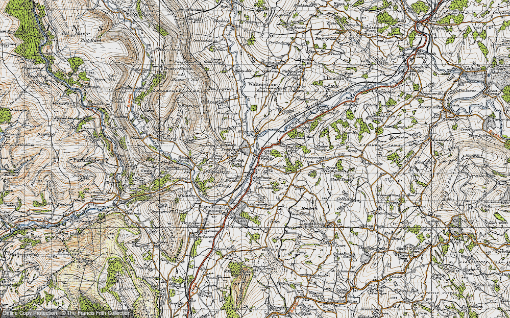 Old Map of Penbidwal, 1947 in 1947