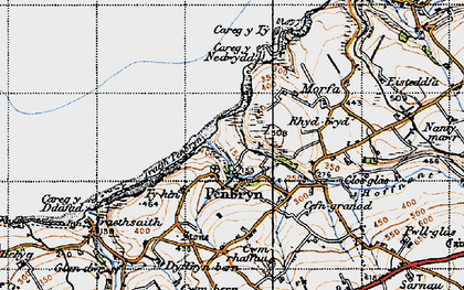 Old map of Penbryn in 1947