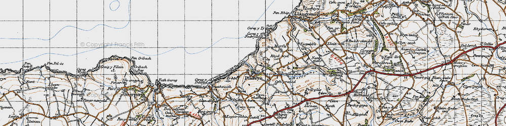 Old map of Penbryn in 1947