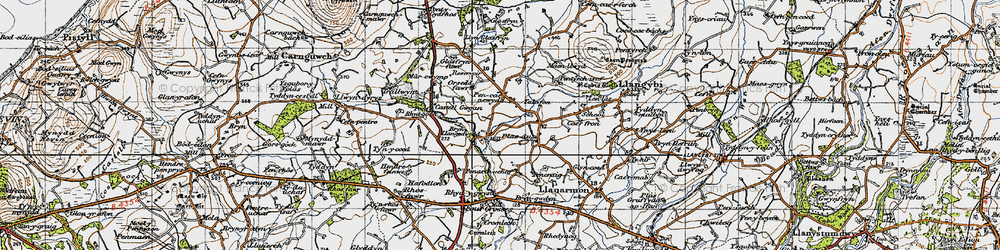 Old map of Pencaenewydd in 1947