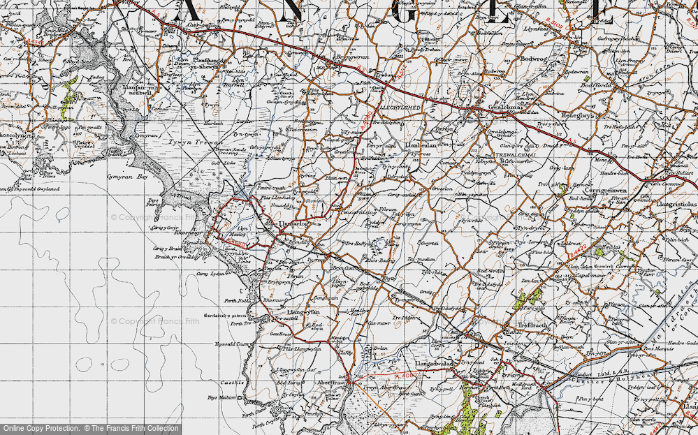 Old Map of Pencarnisiog, 1947 in 1947