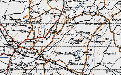 Old map of Bodgedwydd in 1947