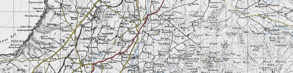 Old map of Pencarrow in 1946