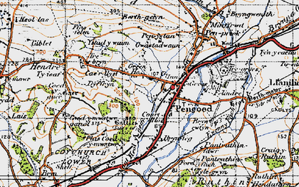 Old map of Pencoed in 1947