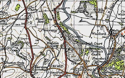 Old map of Pencraig in 1947