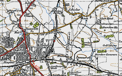 Old map of Pendas Fields in 1947