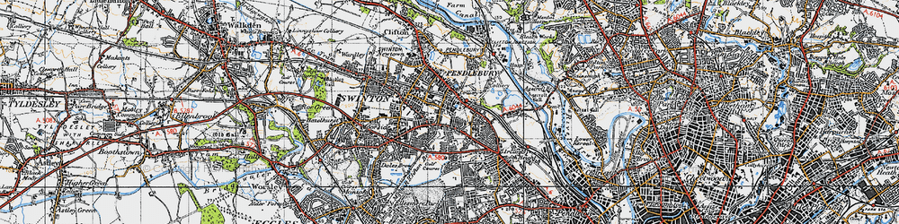 Old map of Pendlebury in 1947