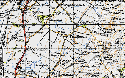 Old map of Pendleton in 1947