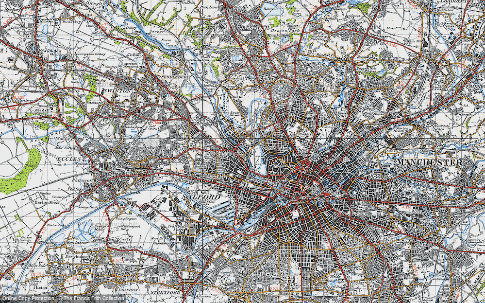 Old Map of Pendleton, 1947 in 1947