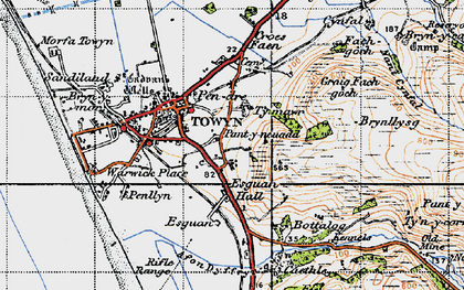 Old map of Bod Talog in 1947