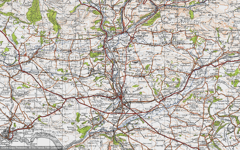 Old Map of Pendre, 1947 in 1947