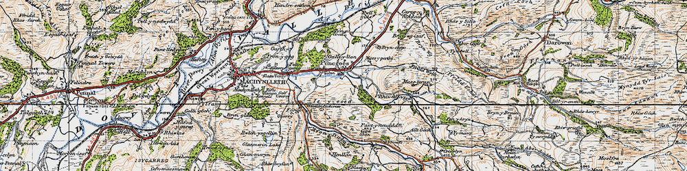 Old map of Afon Crewi in 1947