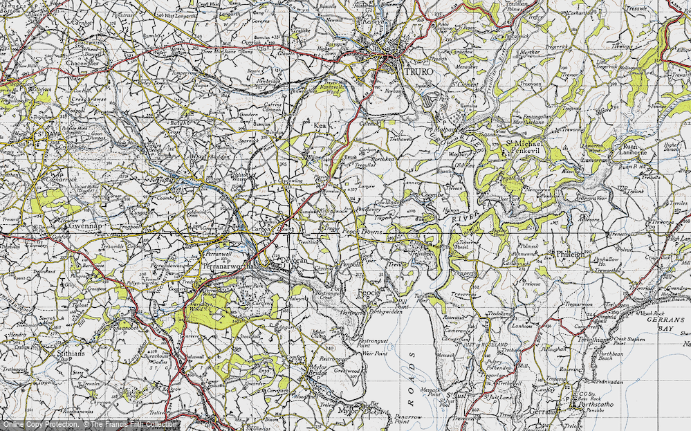 Old Map of Penelewey, 1946 in 1946