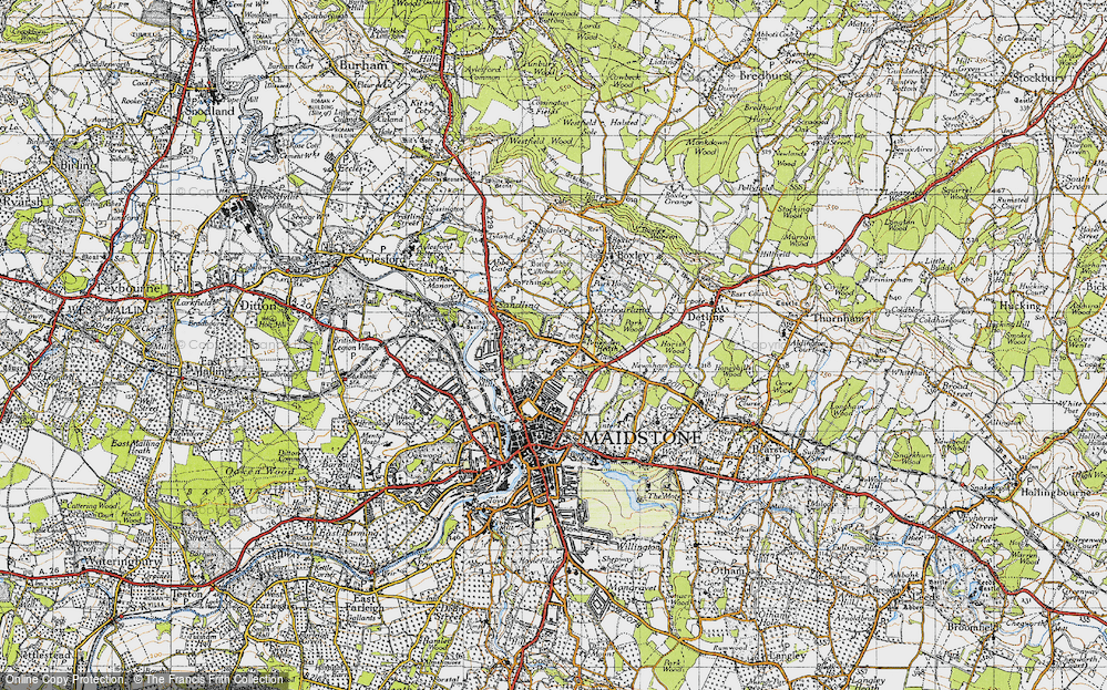 Old Map of Penenden Heath, 1946 in 1946