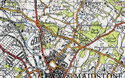 Old map of Penenden Heath in 1946