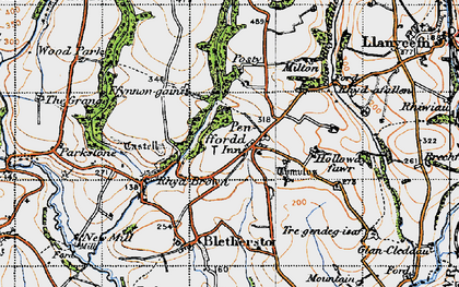 Old map of Penffordd in 1946