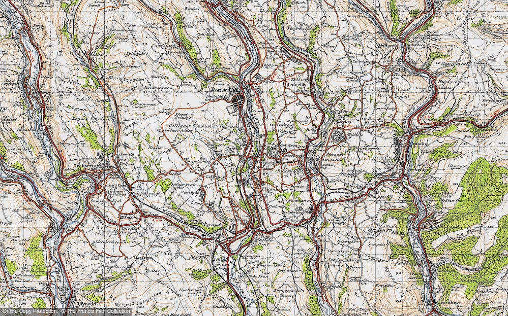 Old Map of Pengam, 1947 in 1947
