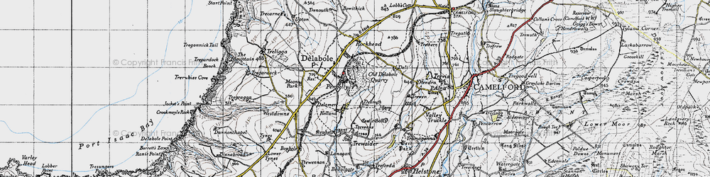 Old map of Pengelly in 1946