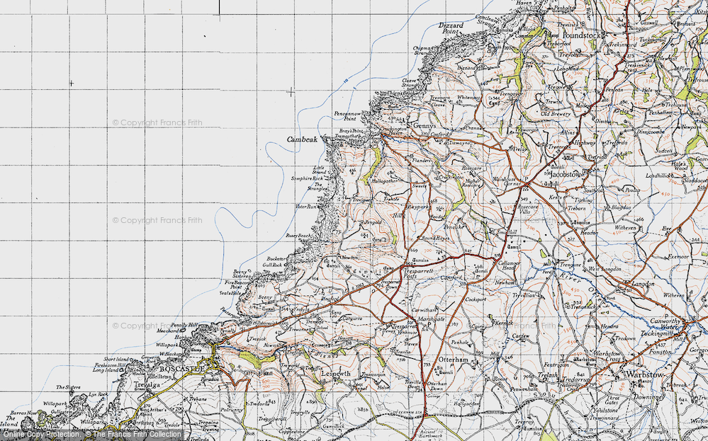 Old Map of Pengold, 1946 in 1946