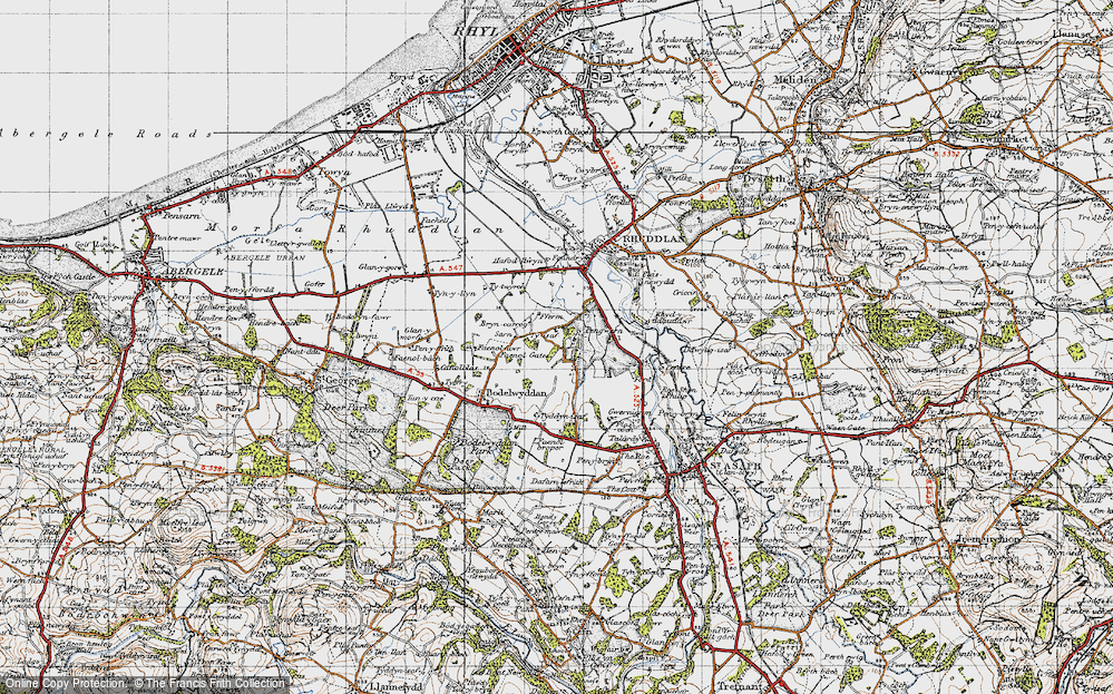 Old Map of Pengwern, 1947 in 1947
