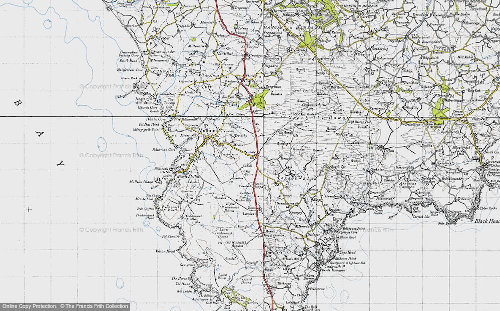 Old Map of Penhale, 1946 in 1946