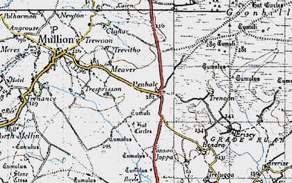 Old map of Penhale in 1946