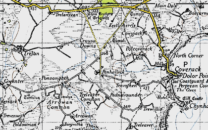 Old map of Penhallick in 1946