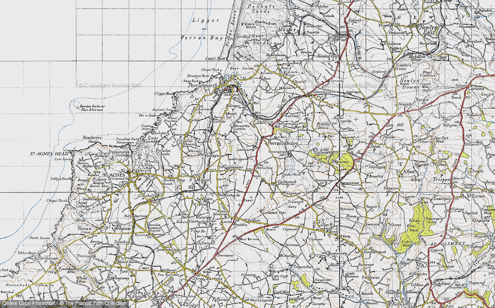 Old Map of Penhallow, 1946 in 1946