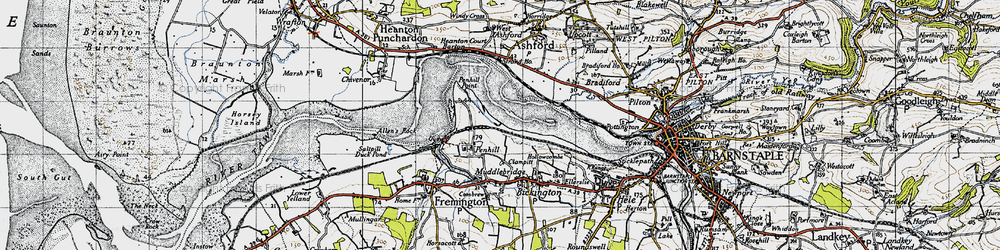 Old map of Penhill in 1946