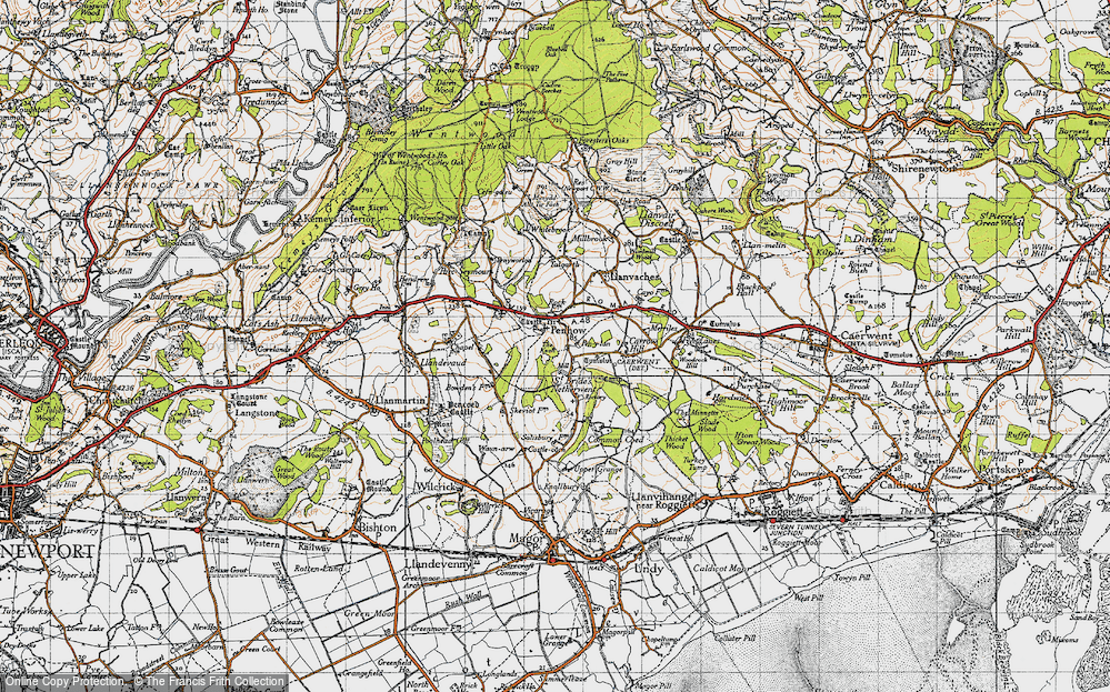 Old Map of Penhow, 1946 in 1946