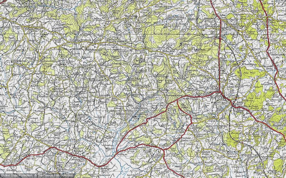 Old Map of Penhurst, 1940 in 1940