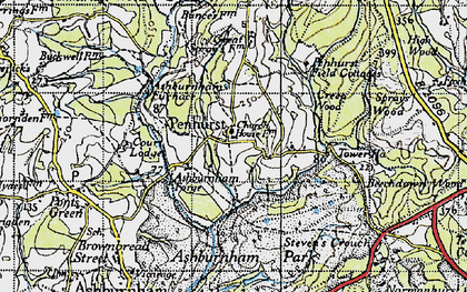 Old map of Penhurst in 1940