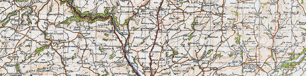 Old map of Aberdauddwr in 1946