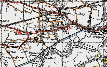 Old map of Penketh in 1947
