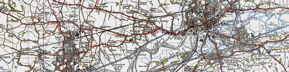 Old map of Penketh in 1947