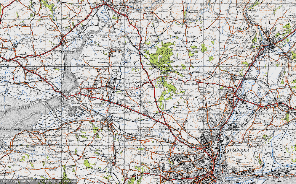 Old Map of Penllergaer, 1947 in 1947