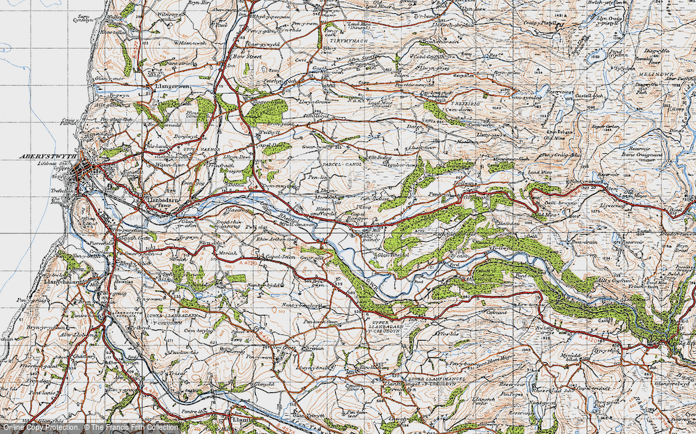 Old Map of Penllwyn, 1947 in 1947