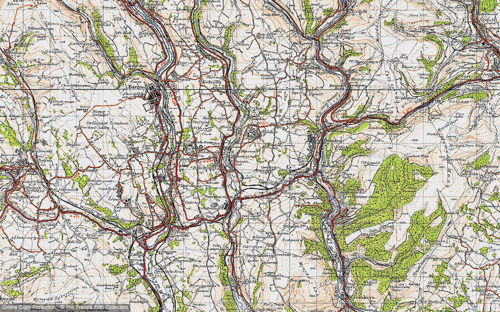 Old Map of Penmaen, 1947 in 1947