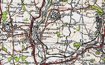 Old map of Penmaen in 1947