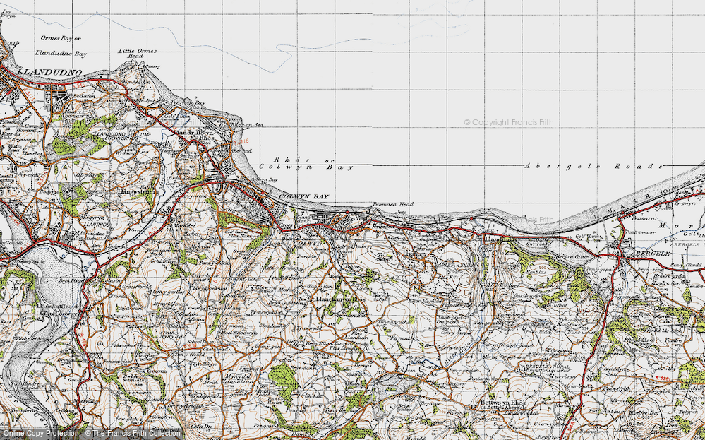 Old Map of Penmaen Rhôs, 1947 in 1947