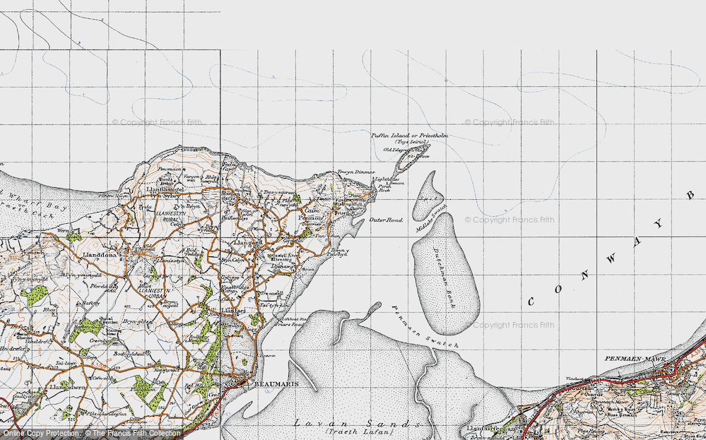 Old Map of Penmon, 1947 in 1947