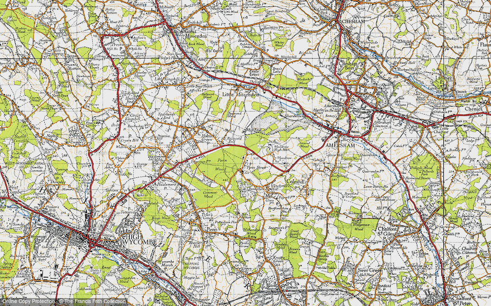 Old Map of Penn Street, 1946 in 1946